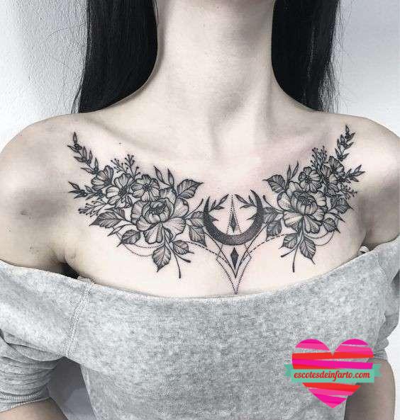 Tatuajes en el escote