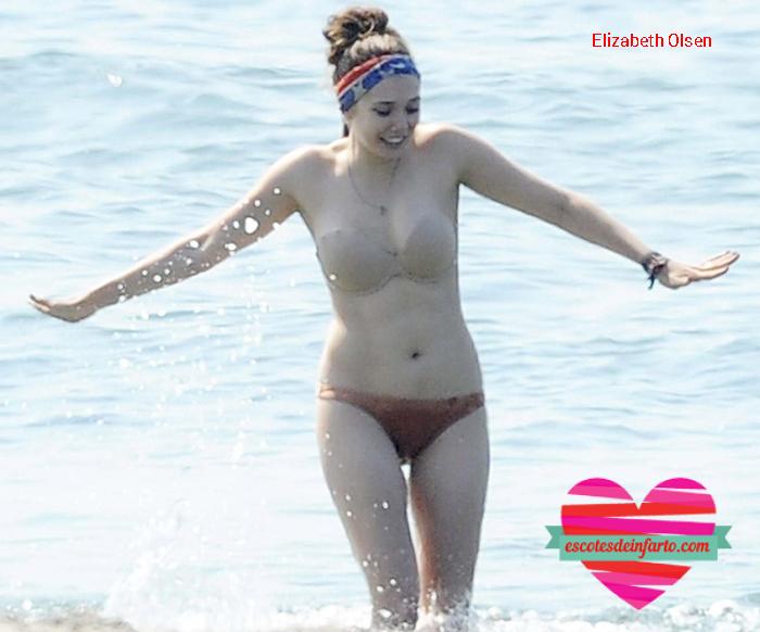 Elizabeth Olsen en la playa