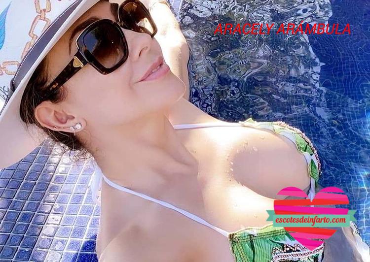Aracely Arámbula en bikini con gafas de sol